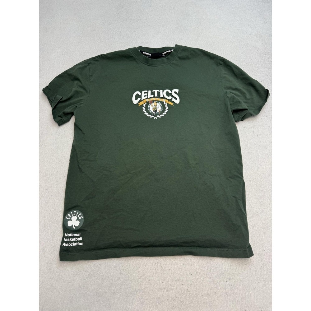 Boston Celtics Shirt Mens Medium Green NBA Basketball Graphic Tee Primark
